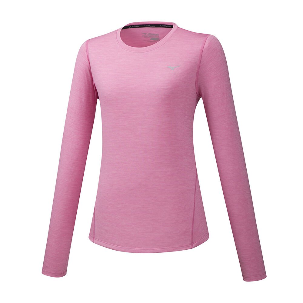 Camisetas Mizuno Running Impulse Core LS Para Mujer Rosas 2709158-NI